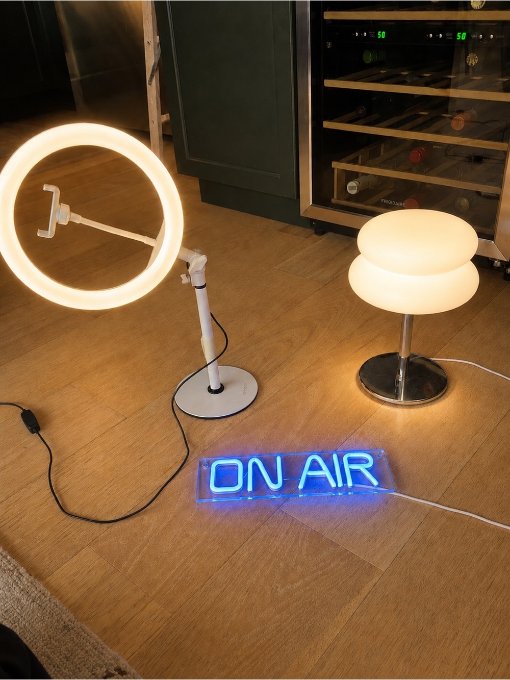 3-Piece Lighting Bundle: Ring Light + Lamp + ON AIR